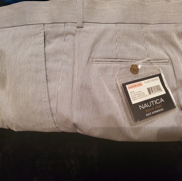 Nautical Men's Flat Front Pants - Picture 2 of 3